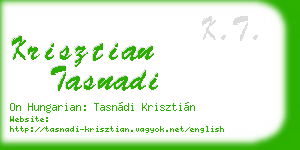 krisztian tasnadi business card