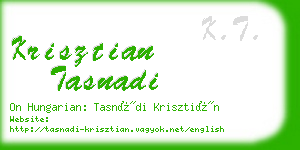 krisztian tasnadi business card